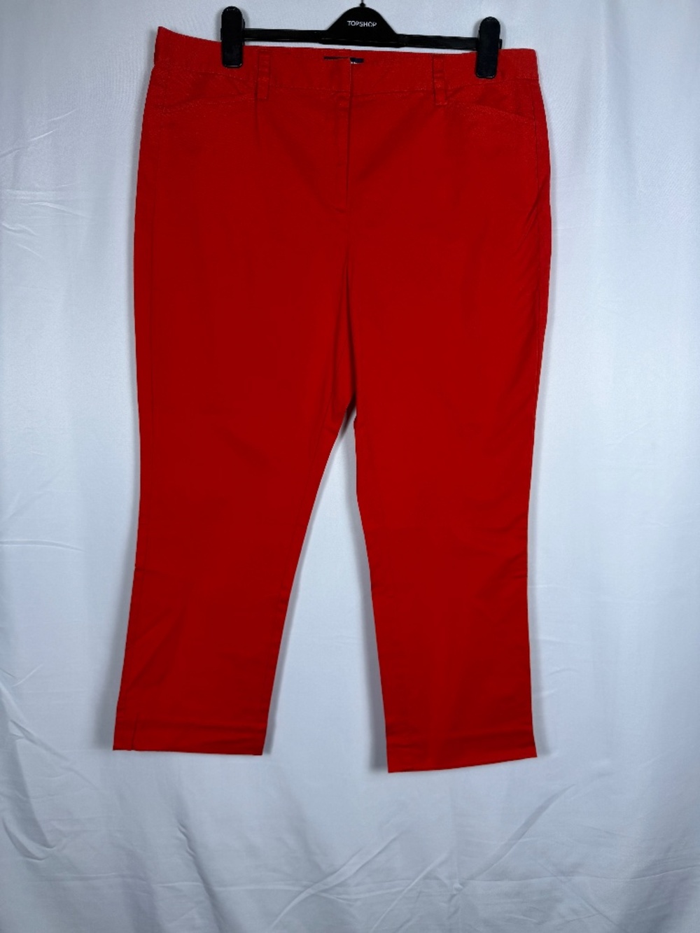 LANDS' END: Mid Rise Slim Leg Pants - Burnt Orange
